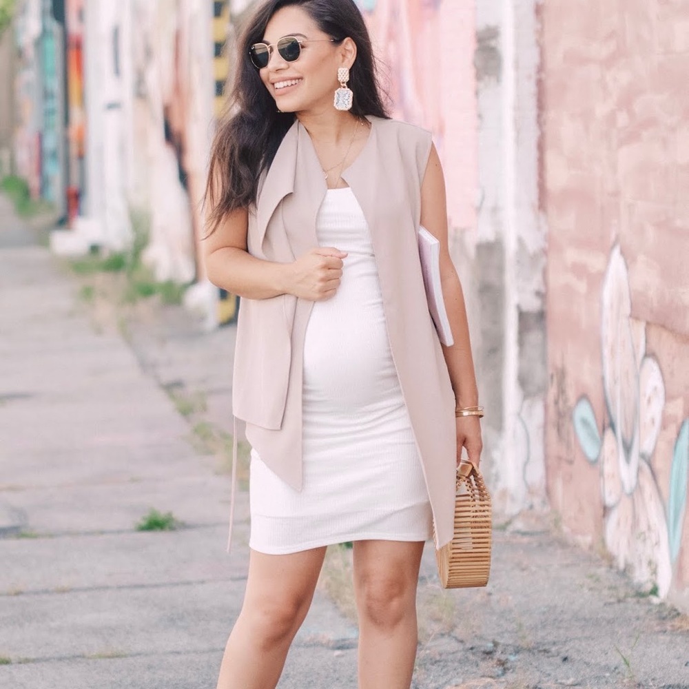 Like New With Tags Maternity White Dress